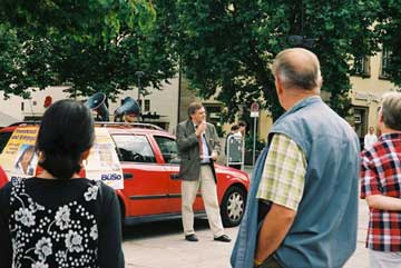Anno Hellenbroich auf einer Kundgebung