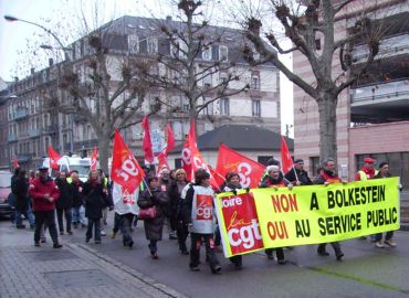 Demonstrationszug in Stra&szlig;burg
