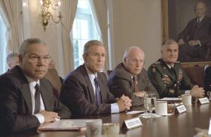 Figuren aus dem Kabinett von Bush