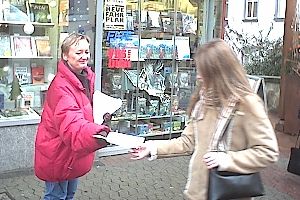 Flugblatt-Verteilaktion in Esslingen
