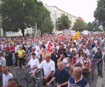 Demozug in Magdeburg
