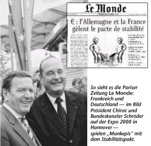 Schr&ouml;der und Chirac spielen Mankepis mit dem Stabilit&auml;tspakt
