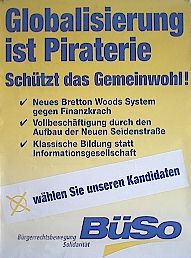 Plakat Globalisierung ist Piraterie