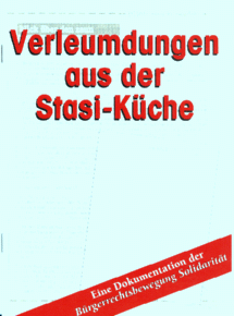 Broschüre: Verleumdungen aus der Stasi-Küche