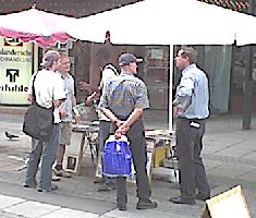 Infostand in der Stiftstra&szlig;e Stuttgart